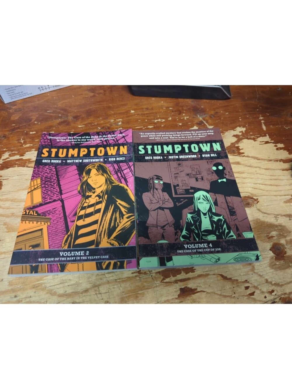 Stumptown Vol. 2 & 4 TPB Lot - Baby Velvet Case / Cup Of Joe
